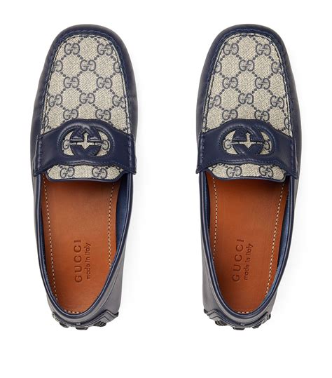 gucci interlocking buckle loafers